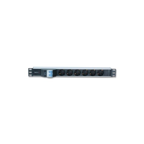 Techly Listwa zasilająca Rack 19 cali 1U 250V/16A 6xSCHUKO, 3m Techly Listwa zasilająca Rack 19 cali 1U 250V/16A 6xSCHUKO, 3m