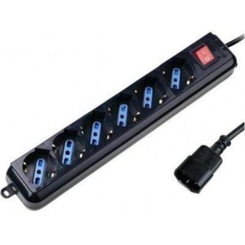 Techly Listwa zasilająca do UPS 6 gniazd, 1,5m czarna Techly Listwa zasilająca do UPS 6 gniazd, 1,5m czarna