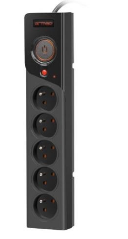 Armac Listwa zasilająca Z5 1.5M 5x230V 10A Z5/15/CZ czarna Armac Listwa zasilająca Z5 1.5M 5x230V 10A Z5/15/CZ czarna