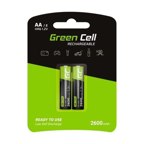 Green Cell Akumulatorki Paluszki 2x AA HR6 2600mAh Green Cell Akumulatorki Paluszki 2x AA HR6 2600mAh