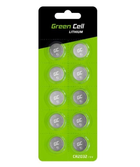Green Cell Bateria Guzikowa 10x CR2032 3V 220mAh Green Cell Bateria Guzikowa 10x CR2032 3V 220mAh