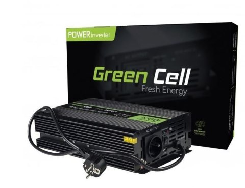 Green Cell Przetwornica 12V/230V 300W/600W czysty sinus Green Cell Przetwornica 12V/230V 300W/600W czysty sinus