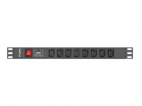 Lanberg Listwa zasilająca Rack PDU 19 cali 1U 16A 8X IEC C13 2m czarna C20 Lanberg Listwa zasilająca Rack PDU 19 cali 1U 16A 8X IEC C13 2m czarna C20