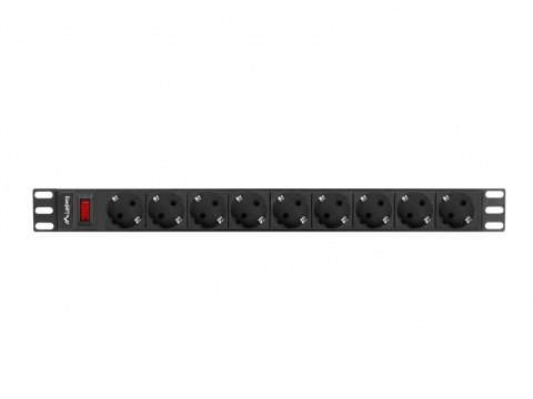 Lanberg Listwa zasilająca Rack PDU 19 cali 1U 16A 9xSchuko 3m Czarna Lanberg Listwa zasilająca Rack PDU 19 cali 1U 16A 9xSchuko 3m Czarna
