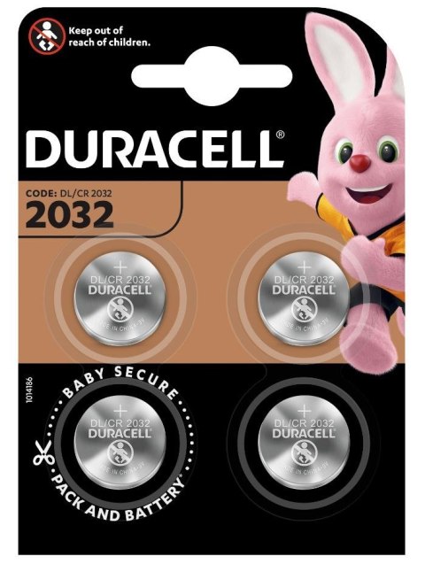 Duracell Bateria litowa CR2032 bliter 4 sztuki Duracell Bateria litowa CR2032 bliter 4 sztuki