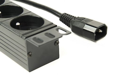 Gembird Listwa zasilająca rack (PDU), 8 gniazd FR, 1U, 10A, wtyk C14 3m Gembird Listwa zasilająca rack (PDU), 8 gniazd FR, 1U, 10A, wtyk C14 3m
