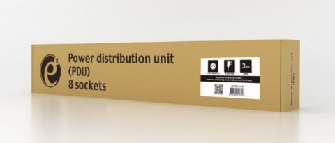 Gembird Listwa zasilająca rack (PDU), 8 gniazd FR, 1U, 16A, wtyk Schuko 3m Gembird Listwa zasilająca rack (PDU), 8 gniazd FR, 1U, 16A, wtyk Schuko 3m