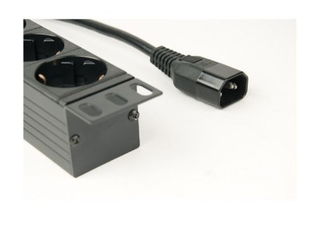 Gembird Listwa zasilająca rack (PDU), 8 gniazd typ Schuko, 1U, 10A, wtyk C14 3m Gembird Listwa zasilająca rack (PDU), 8 gniazd typ Schuko, 1U, 10A, wtyk C14 3m