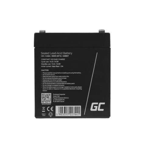 Green Cell Akumulator AGM 12V 5Ah Green Cell Akumulator AGM 12V 5Ah