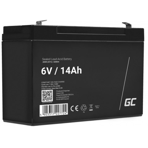 Green Cell Akumulator AGM 6V 14Ah Green Cell Akumulator AGM 6V 14Ah
