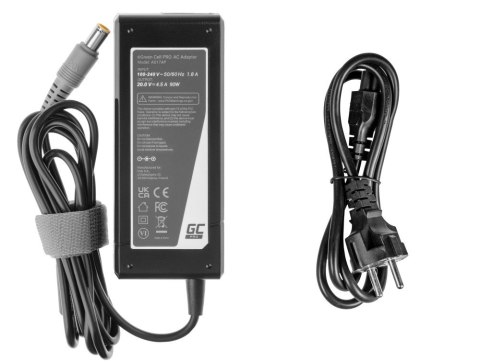 Green Cell Zasilacz PRO 20V 4.5A 90W do Lenovo T410 T420 Green Cell Zasilacz PRO 20V 4.5A 90W do Lenovo T410 T420