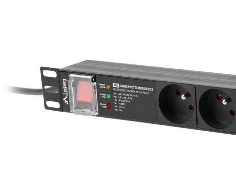 Lanberg Listwa zasilająca rack PDU 19 cali 1U 16A 7X 230V PL SPD-3MP 2m czarna Lanberg Listwa zasilająca rack PDU 19 cali 1U 16A 7X 230V PL SPD-3MP 2m czarna