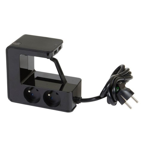 Legrand Przedłużacz klip 4x2P+Z +2USB Czarny 1,5m Legrand Przedłużacz klip 4x2P+Z +2USB Czarny 1,5m