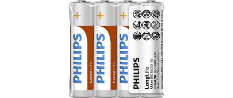 Philips Bateria R03 AAA LONGLIF E 4szt. Philips Bateria R03 AAA LONGLIF E 4szt.