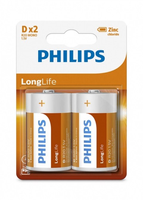 Philips Bateria R20 1.5V (2 SZT BLISTER) Philips Bateria R20 1.5V (2 SZT BLISTER)