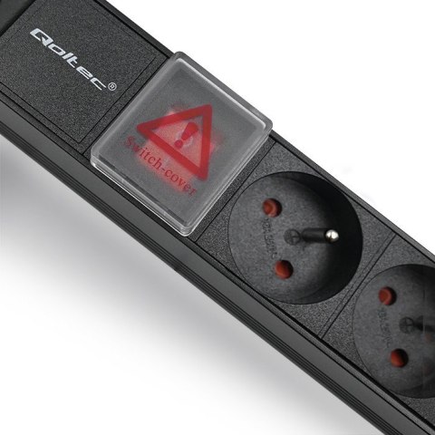 Qoltec Listwa zasilająca do szafy RACK 1U | 16A | PDU | 8xFRENCH | 2m Qoltec Listwa zasilająca do szafy RACK 1U | 16A | PDU | 8xFRENCH | 2m