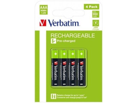 Verbatim Akumulator AAA 950mAh (4szt blister) Verbatim Akumulator AAA 950mAh (4szt blister)
