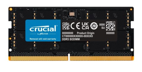 Crucial Pamięć DDR5 SODIMM 32GB/4800 CL40 (16Gbit) Crucial Pamięć DDR5 SODIMM 32GB/4800 CL40 (16Gbit)