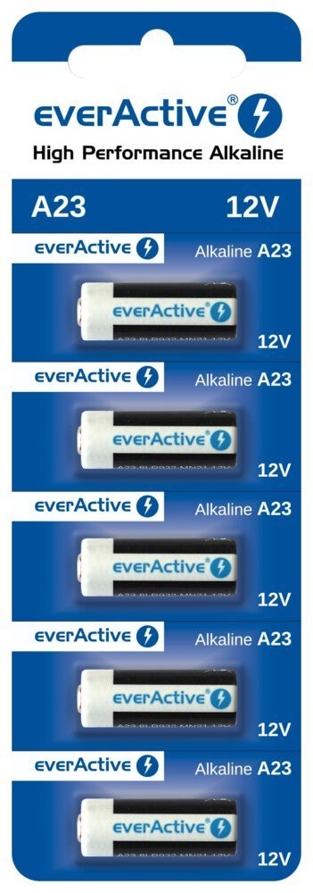 EverActive Baterie alkaliczne 23A 12V blister 5 szt. EverActive Baterie alkaliczne 23A 12V blister 5 szt.
