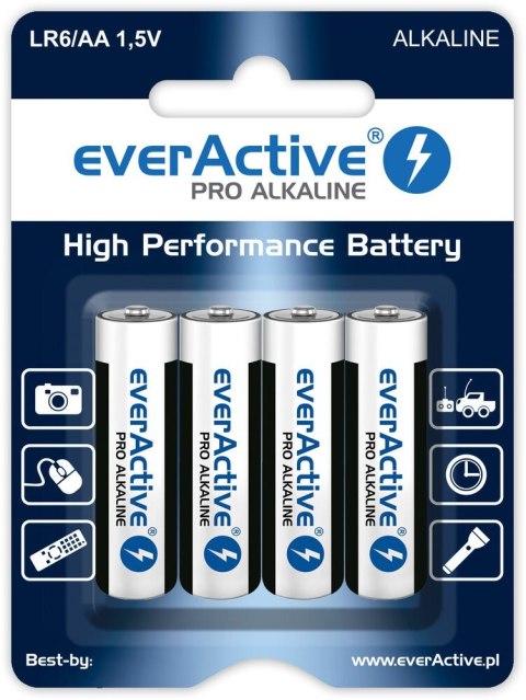 EverActive Baterie paluszki LR6/AA blister 4 szt. EverActive Baterie paluszki LR6/AA blister 4 szt.