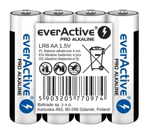 EverActive Baterie paluszki LR6/AA folia 4 szt. EverActive Baterie paluszki LR6/AA folia 4 szt.