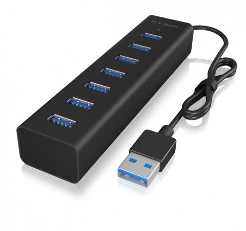 IcyBox IB-HUB1700-U3 7-Port USB HUB+zasilacz IcyBox IB-HUB1700-U3 7-Port USB HUB+zasilacz