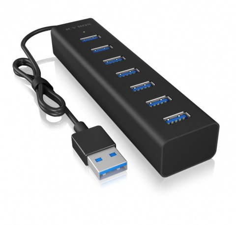 IcyBox IB-HUB1700-U3 7-Port USB HUB+zasilacz IcyBox IB-HUB1700-U3 7-Port USB HUB+zasilacz