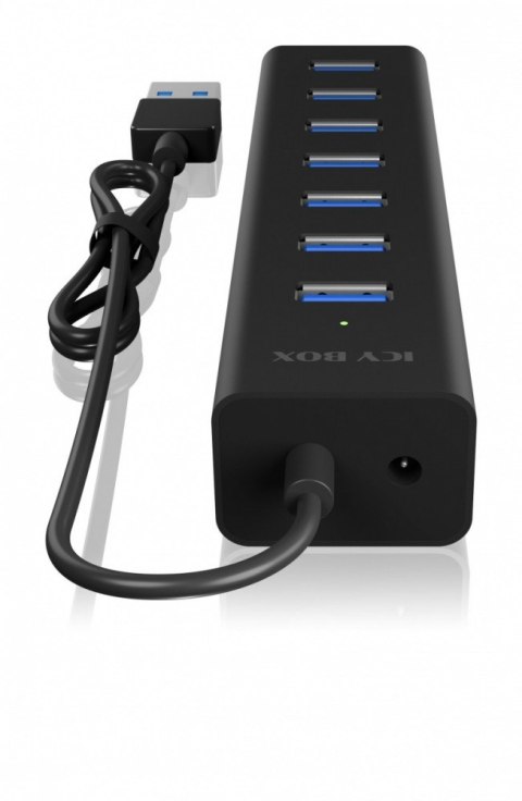 IcyBox IB-HUB1700-U3 7-Port USB HUB+zasilacz IcyBox IB-HUB1700-U3 7-Port USB HUB+zasilacz