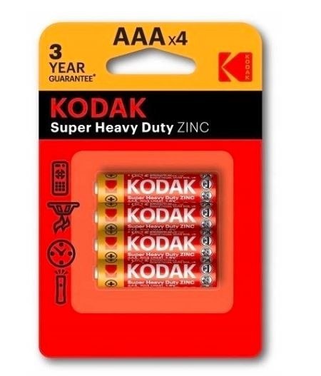 Kodak Baterie Heavy Duty AAA (R3) - blister 4szt Kodak Baterie Heavy Duty AAA (R3) - blister 4szt