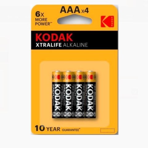 Kodak Baterie XTRALIFE Alkaline AAA (LR3) - blister 4szt Kodak Baterie XTRALIFE Alkaline AAA (LR3) - blister 4szt