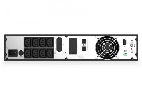 Digitus Zasilacz awaryjny UPS Online Rack 19" LCD, 1500VA/1500W, 3x12V/9Ah, 8xC13, USB, RS232, RJ45