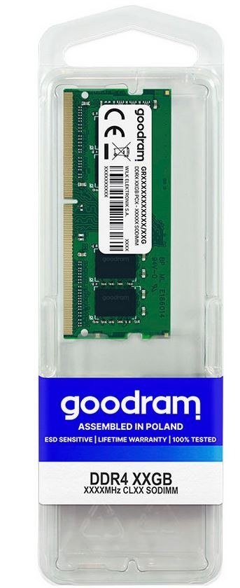 GOODRAM Pamięć DDR4 SODIMM 16GB/2666 CL19 GOODRAM Pamięć DDR4 SODIMM 16GB/2666 CL19