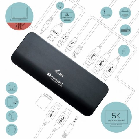 I-tec Stacja dokującaThunderbolt 3/USB-C Dual 4K Docking Station + USB-C to DisplayPort Cable (1,5m) + Power Delivery 60W I-tec Stacja dokującaThunderbolt 3/USB-C Dual 4K Docking Station + USB-C to DisplayPort Cable (1,5m) + Power Delivery 60W