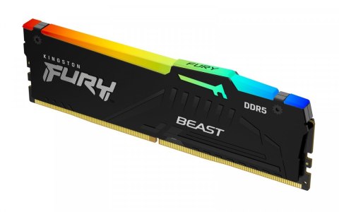 Kingston Pamięć DDR5 Fury Beast RGB 16GB(1*16GB)/5600 CL40 Kingston Pamięć DDR5 Fury Beast RGB 16GB(1*16GB)/5600 CL40