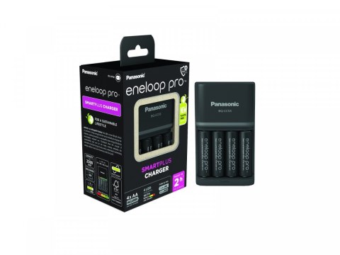 Panasonic Eneloop ładowarka Smart and Quick BQCC55+4AA Pro Panasonic Eneloop ładowarka Smart and Quick BQCC55+4AA Pro