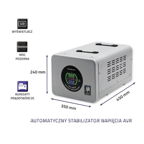 Qoltec Automatyczny stabilizator napięcia AVR 10000VA Qoltec Automatyczny stabilizator napięcia AVR 10000VA