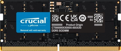 Crucial Pamięć DDR5 SODIMM 16GB/5600 CL46 (16Gbit) Crucial Pamięć DDR5 SODIMM 16GB/5600 CL46 (16Gbit)