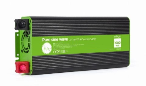 Gembird Przetwornica 12V/230V 1000W/2000W czysty sinus Gembird Przetwornica 12V/230V 1000W/2000W czysty sinus