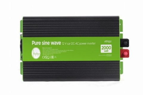 Gembird Przetwornica 12V/230V 2000W/4000W czysty sinus