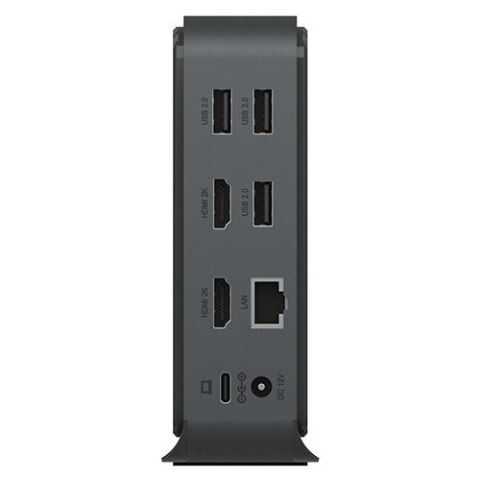 IcyBox Stacja dokująca IB-DK2261AC 13w1 USB Type-C,7xUSB,czytnik kart,Audio in/out,LAN,HDMI