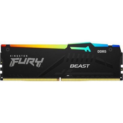 Kingston Pamięć DDR5 Fury Beast Black RGB 32GB(1*32GB)/6000 CL36 EXPO Kingston Pamięć DDR5 Fury Beast Black RGB 32GB(1*32GB)/6000 CL36 EXPO