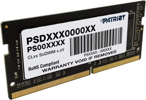 Patriot Pamięć do notebooka DDR4 Signature 16GB/2400 CL17 SODIMM Patriot Pamięć do notebooka DDR4 Signature 16GB/2400 CL17 SODIMM