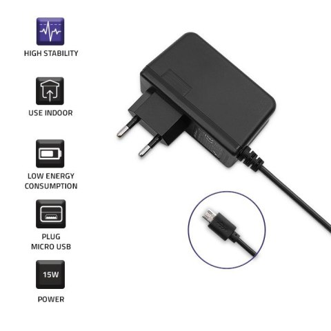 Qoltec Ładowarka sieciowa 15W | 5V | 3A | micro USB Qoltec Ładowarka sieciowa 15W | 5V | 3A | micro USB