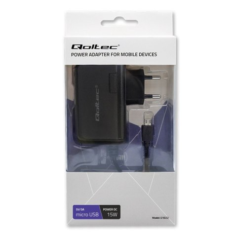 Qoltec Ładowarka sieciowa 15W | 5V | 3A | micro USB Qoltec Ładowarka sieciowa 15W | 5V | 3A | micro USB