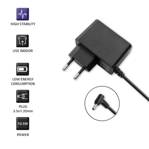 Qoltec Zasilacz wtyczkowy 10.5W | 5V | 2.1A | 3.5x1.35 Qoltec Zasilacz wtyczkowy 10.5W | 5V | 2.1A | 3.5x1.35