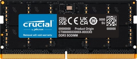 Crucial Pamięć do notebooka DDR5 SODIMM 48GB/5600 CL46 (16Gbit) Crucial Pamięć do notebooka DDR5 SODIMM 48GB/5600 CL46 (16Gbit)