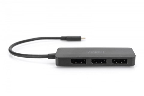 Digitus Hub/Koncentrator 3-portowy USB Typ C/3x DisplayPort 4K/60Hz HDR HDCP 2.2 MST Digitus Hub/Koncentrator 3-portowy USB Typ C/3x DisplayPort 4K/60Hz HDR HDCP 2.2 MST