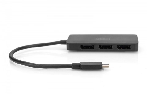 Digitus Hub/Koncentrator 3-portowy USB Typ C/3x DisplayPort 4K/60Hz HDR HDCP 2.2 MST Digitus Hub/Koncentrator 3-portowy USB Typ C/3x DisplayPort 4K/60Hz HDR HDCP 2.2 MST