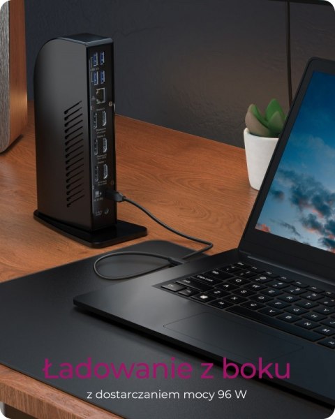IcyBox Stacja dokująca IB-DK2256AC 12in1,HDMI,DP,USB,CR,LAN,PD 96Watt