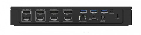 IcyBox Stacja dokująca IB-DK2288AC 13in1,4x4K Monitory,PD 100Watt,Audio,LAN, czytnik Kart, DisplayLink